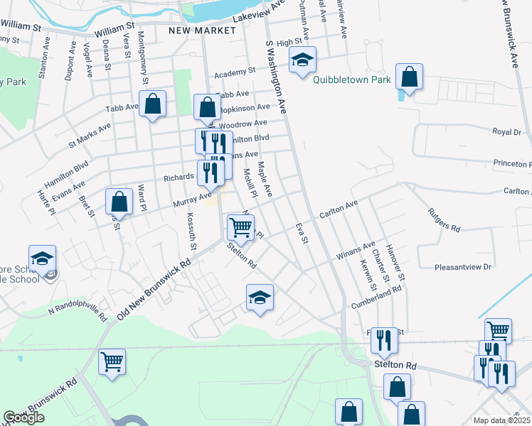 map of restaurants, bars, coffee shops, grocery stores, and more near 911 Mohill Place in Piscataway