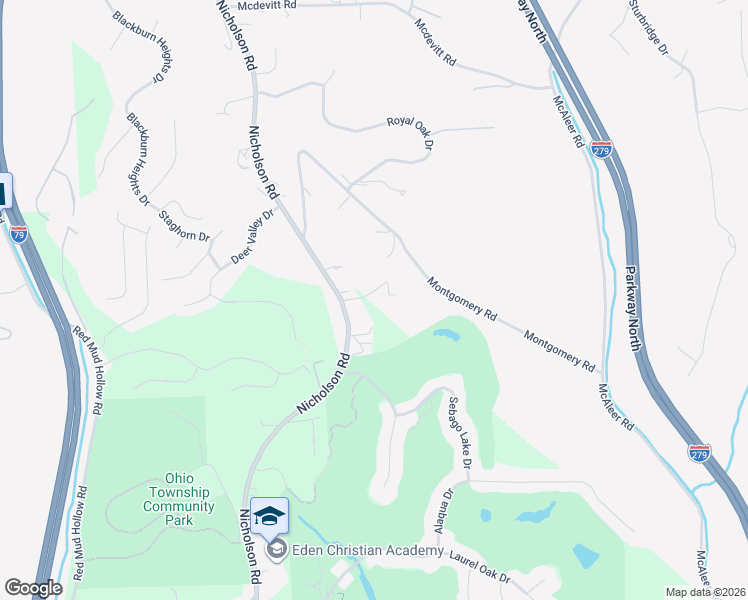 map of restaurants, bars, coffee shops, grocery stores, and more near 626 Nicholson Road in Sewickley