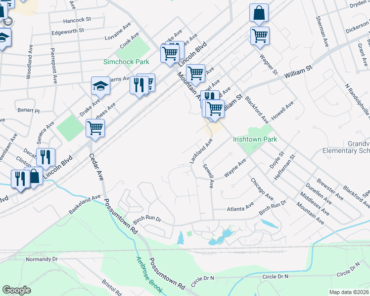 map of restaurants, bars, coffee shops, grocery stores, and more near 106 Chariot Court in Piscataway