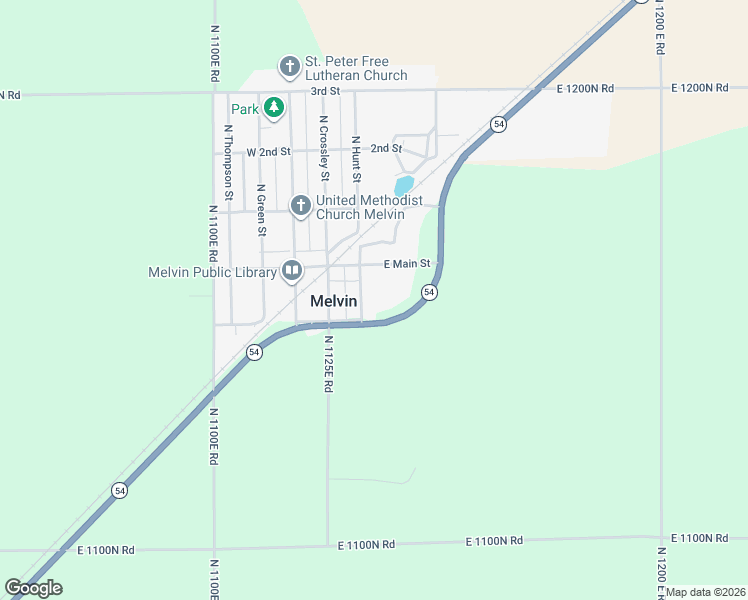 map of restaurants, bars, coffee shops, grocery stores, and more near 116 South Hunt Street in Melvin