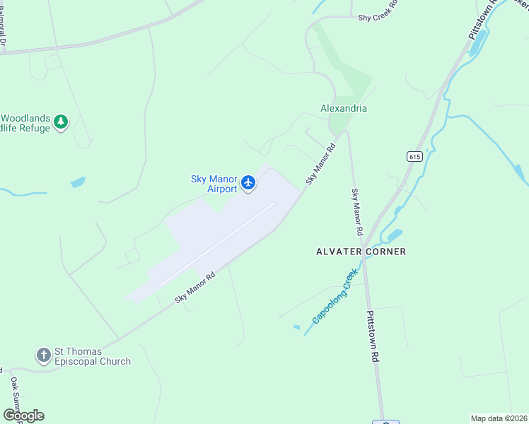 map of restaurants, bars, coffee shops, grocery stores, and more near 50 Sky Manor Road in Alexandria