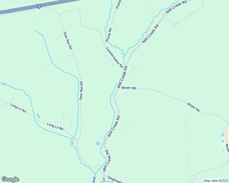 map of restaurants, bars, coffee shops, grocery stores, and more near 183 Mill Creek Road in Kutztown