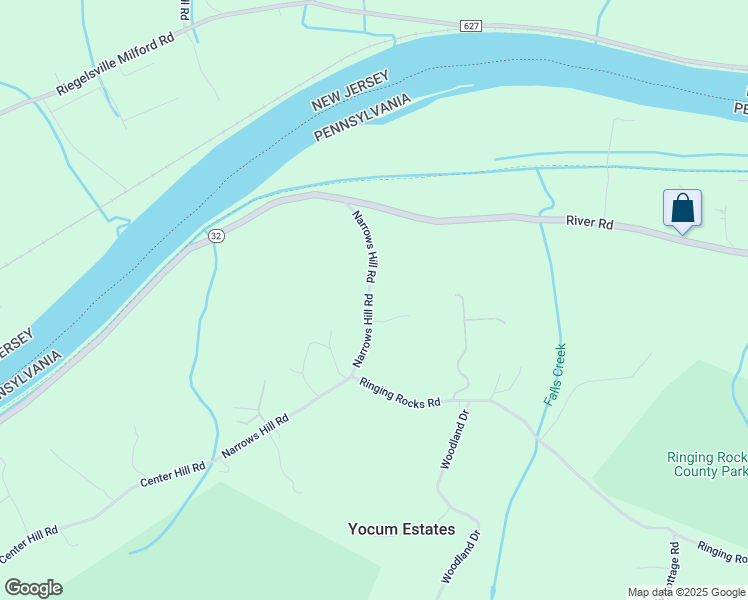 map of restaurants, bars, coffee shops, grocery stores, and more near 1838 Narrows Hill Road in Upper Black Eddy