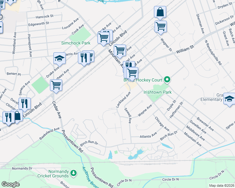 map of restaurants, bars, coffee shops, grocery stores, and more near 113 Chariot Court in Piscataway