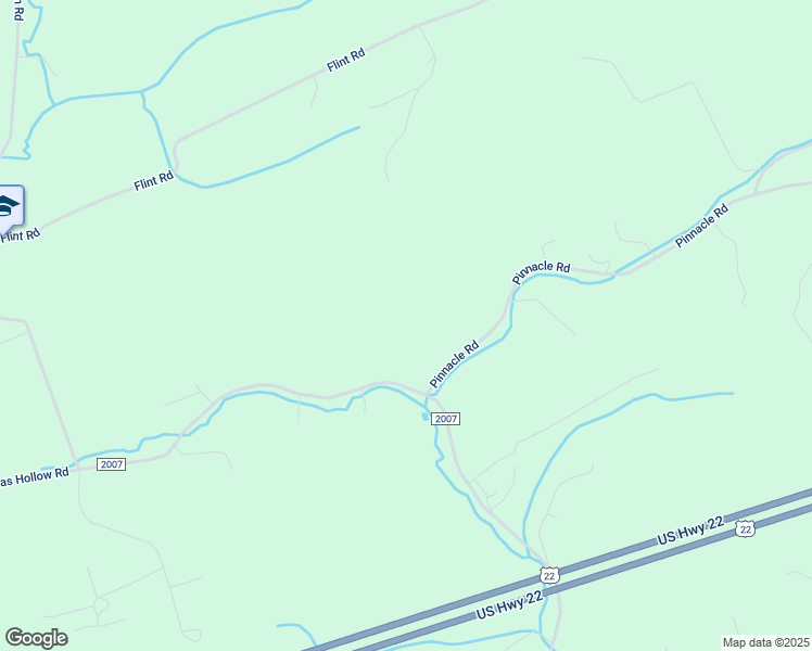 map of restaurants, bars, coffee shops, grocery stores, and more near 919 Locust Run Road in Mifflintown