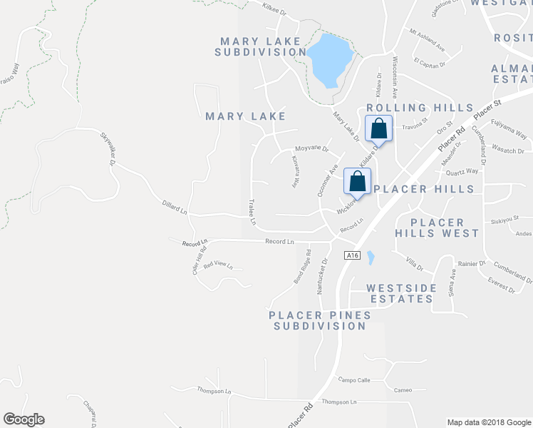 map of restaurants, bars, coffee shops, grocery stores, and more near 4939 Tralee Lane in Redding