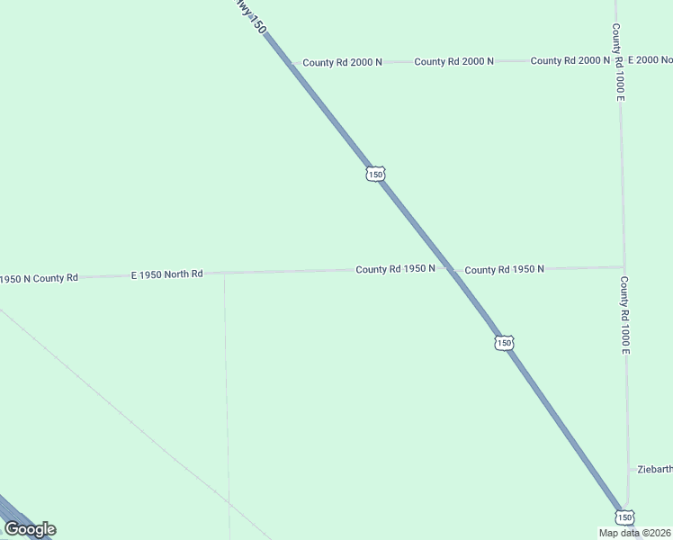 map of restaurants, bars, coffee shops, grocery stores, and more near 9498 County Road 1950 North in Carlock