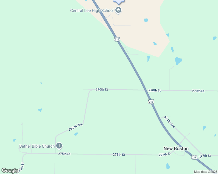 map of restaurants, bars, coffee shops, grocery stores, and more near 2041 270th Street in Donnellson
