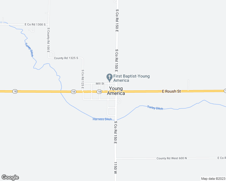 map of restaurants, bars, coffee shops, grocery stores, and more near in Young America