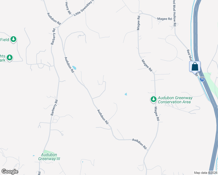 map of restaurants, bars, coffee shops, grocery stores, and more near 64 Audubon Road in Sewickley