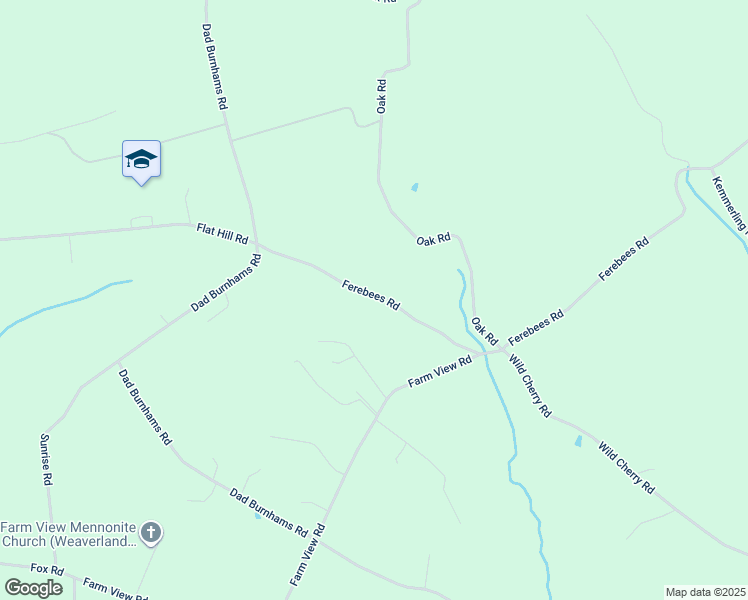 map of restaurants, bars, coffee shops, grocery stores, and more near 30 Ferebees Road in Pine Grove