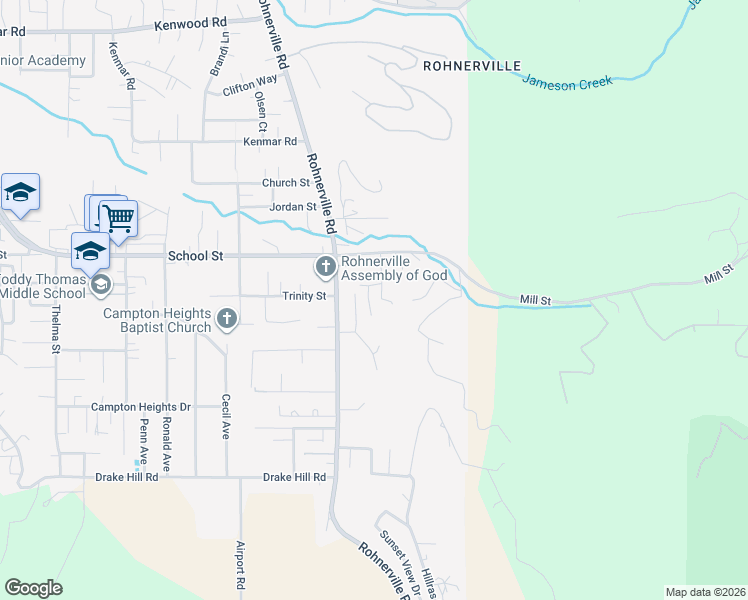 map of restaurants, bars, coffee shops, grocery stores, and more near 3792 View Street in Fortuna
