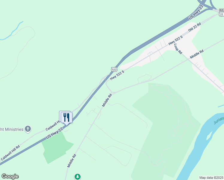 map of restaurants, bars, coffee shops, grocery stores, and more near 43 T381 in Lewistown