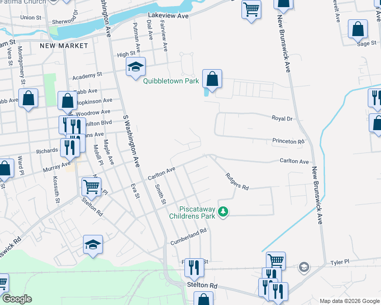 map of restaurants, bars, coffee shops, grocery stores, and more near 213 Hidden Woods Court in Piscataway