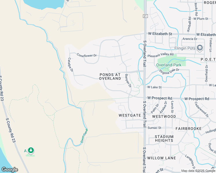 map of restaurants, bars, coffee shops, grocery stores, and more near 3402 West Prospect Road in Fort Collins