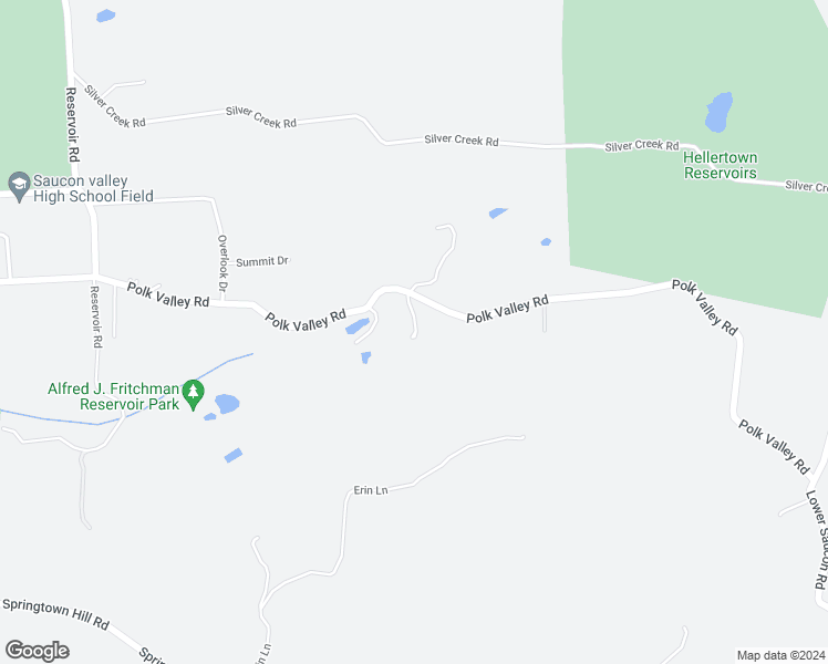 map of restaurants, bars, coffee shops, grocery stores, and more near 2306 Polk Valley Road in Hellertown