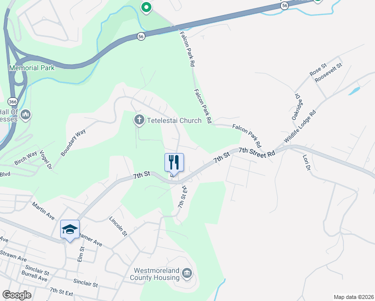 map of restaurants, bars, coffee shops, grocery stores, and more near 826 East Hill Drive in New Kensington