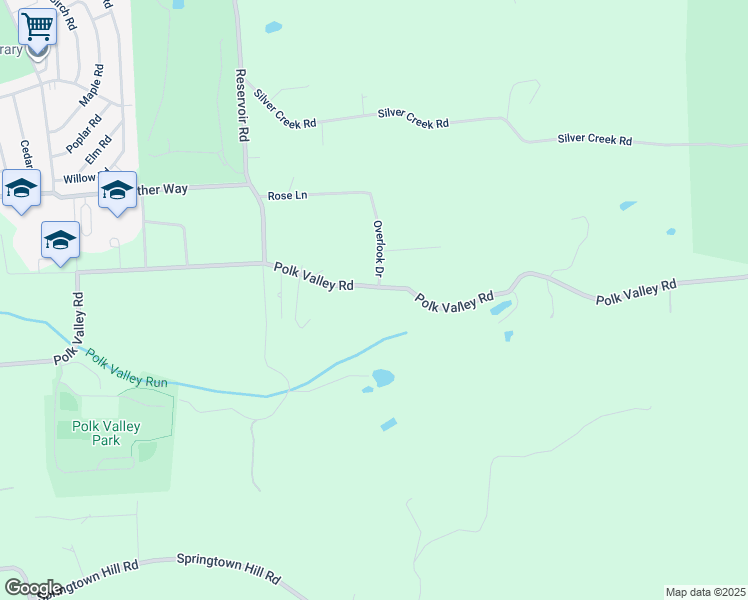 map of restaurants, bars, coffee shops, grocery stores, and more near 2216 Polk Valley Rd in Hellertown