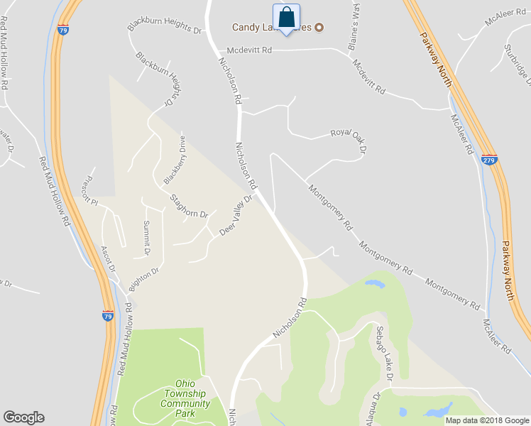 map of restaurants, bars, coffee shops, grocery stores, and more near 2323 Nicholson Road in Sewickley