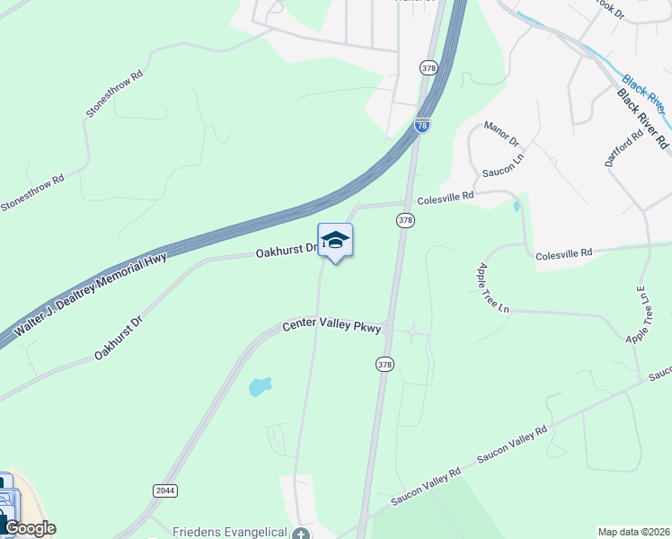 map of restaurants, bars, coffee shops, grocery stores, and more near 4121 Old Bethlehem Pike in Bethlehem