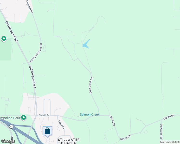 map of restaurants, bars, coffee shops, grocery stores, and more near Twin Creek Lane in Redding