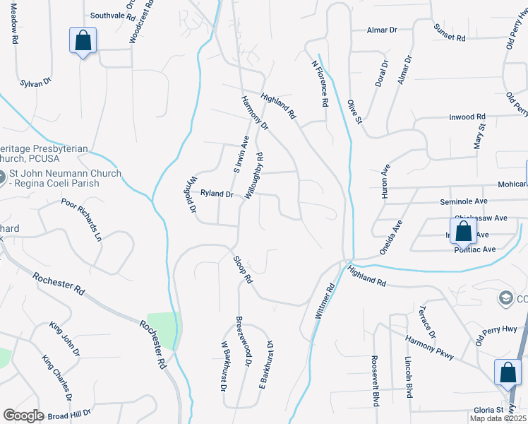 map of restaurants, bars, coffee shops, grocery stores, and more near 9093 Pine Heights Place in Pittsburgh