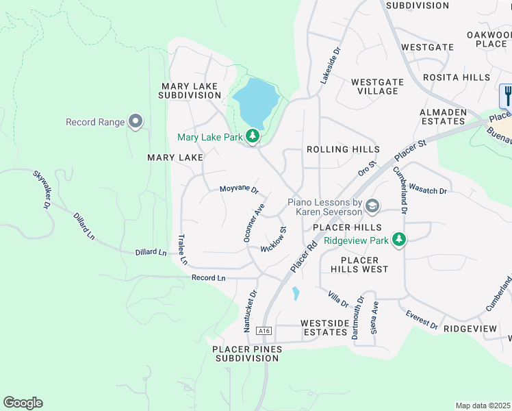 map of restaurants, bars, coffee shops, grocery stores, and more near 1948 Oconner Avenue in Redding