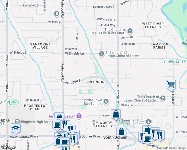map of restaurants, bars, coffee shops, grocery stores, and more near 1467 Iron Port Drive in South Jordan