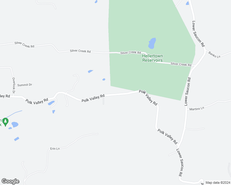 map of restaurants, bars, coffee shops, grocery stores, and more near 2395 Polk Valley Road in Hellertown