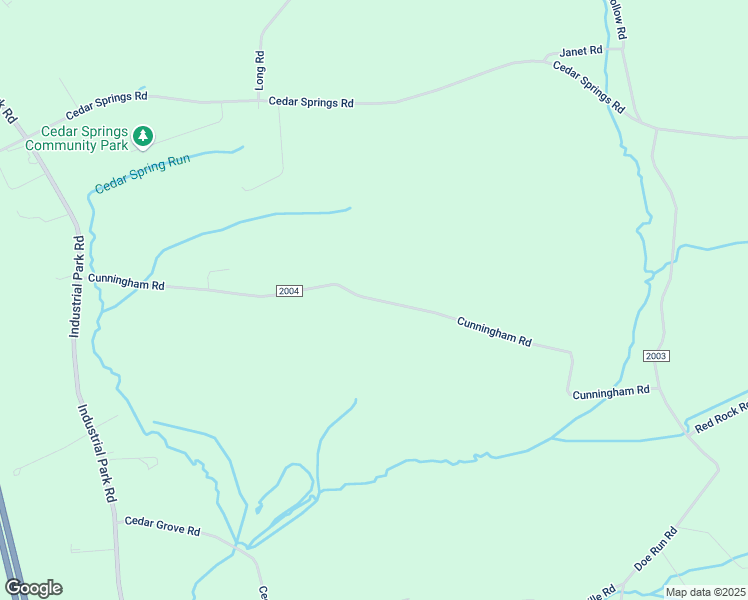 map of restaurants, bars, coffee shops, grocery stores, and more near Cunningham Road in Juniata County