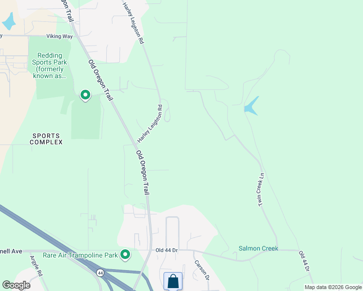 map of restaurants, bars, coffee shops, grocery stores, and more near 20496 Dir Kinder Way in Redding