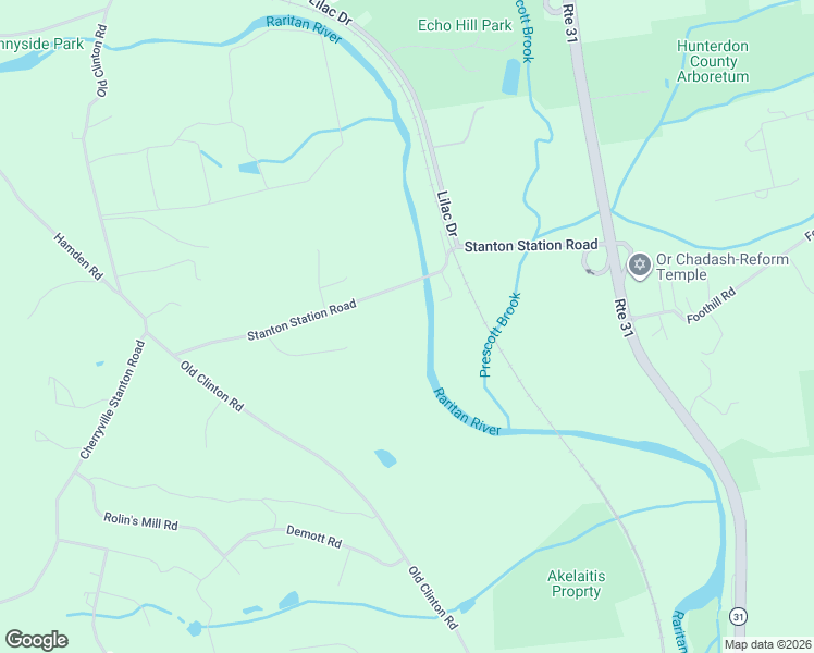 map of restaurants, bars, coffee shops, grocery stores, and more near 30 Stanton Road in Flemington