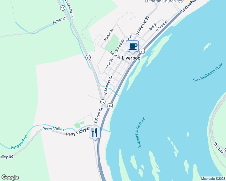 map of restaurants, bars, coffee shops, grocery stores, and more near 200 Chestnut Street in Liverpool