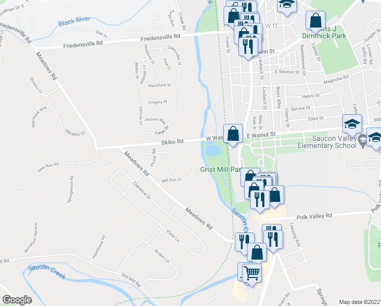 map of restaurants, bars, coffee shops, grocery stores, and more near 1892 Mill Run Court in Hellertown