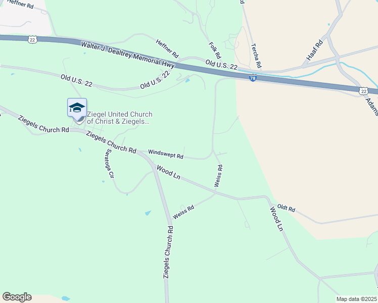 map of restaurants, bars, coffee shops, grocery stores, and more near 9954 Windswept Court in Breinigsville