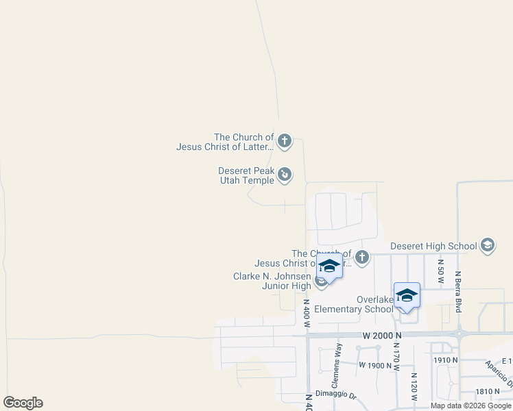 map of restaurants, bars, coffee shops, grocery stores, and more near 533 West South Temple Street in Tooele
