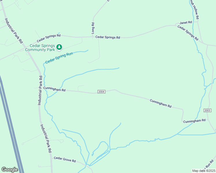 map of restaurants, bars, coffee shops, grocery stores, and more near Cunningham Road in Juniata County