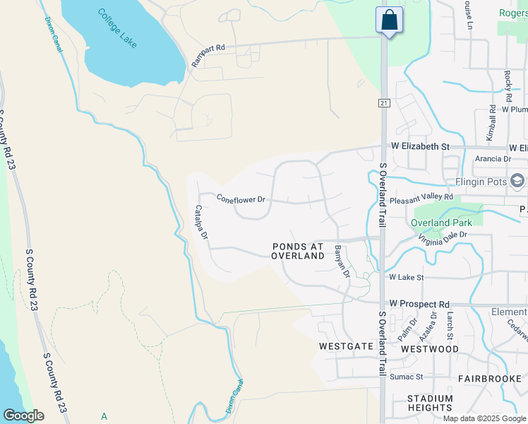 map of restaurants, bars, coffee shops, grocery stores, and more near 1315 Sunflower Drive in Fort Collins
