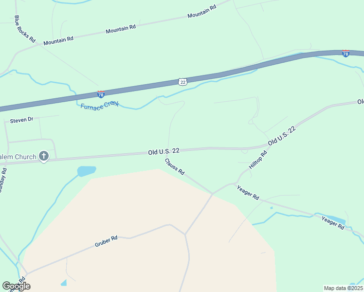 map of restaurants, bars, coffee shops, grocery stores, and more near 1927 Old U.S. 22 in Lenhartsville