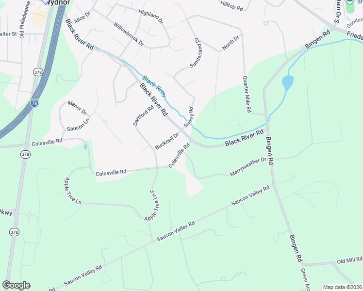 map of restaurants, bars, coffee shops, grocery stores, and more near 1553 Colesville Road in Bethlehem