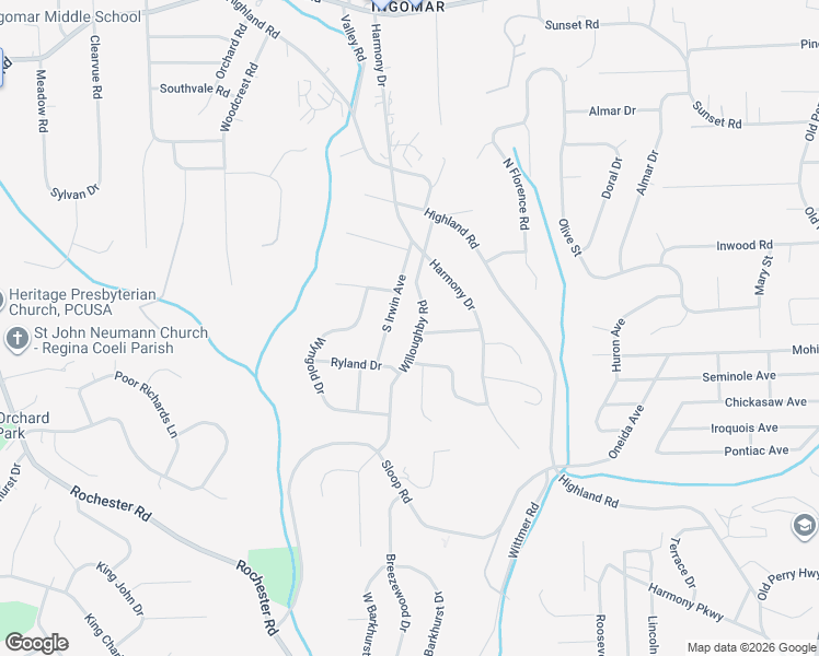 map of restaurants, bars, coffee shops, grocery stores, and more near 9119 Willoughby Road in Pittsburgh