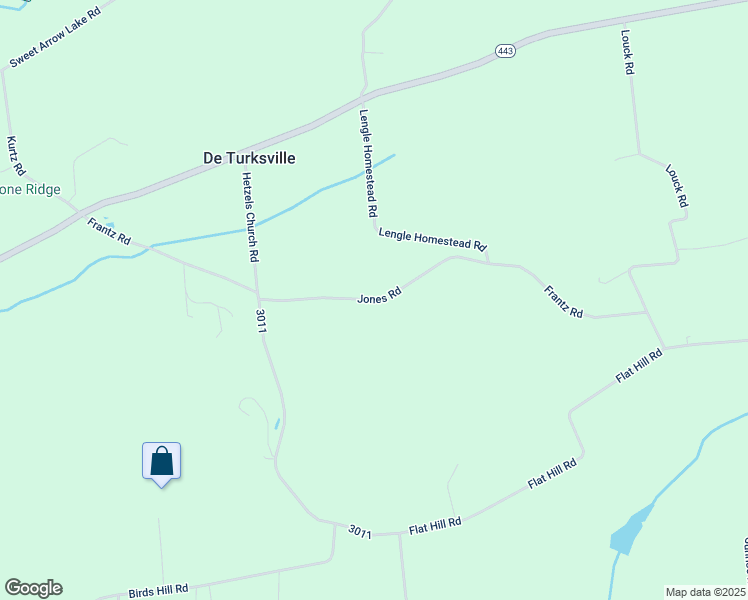 map of restaurants, bars, coffee shops, grocery stores, and more near Jones Road in Schuylkill County