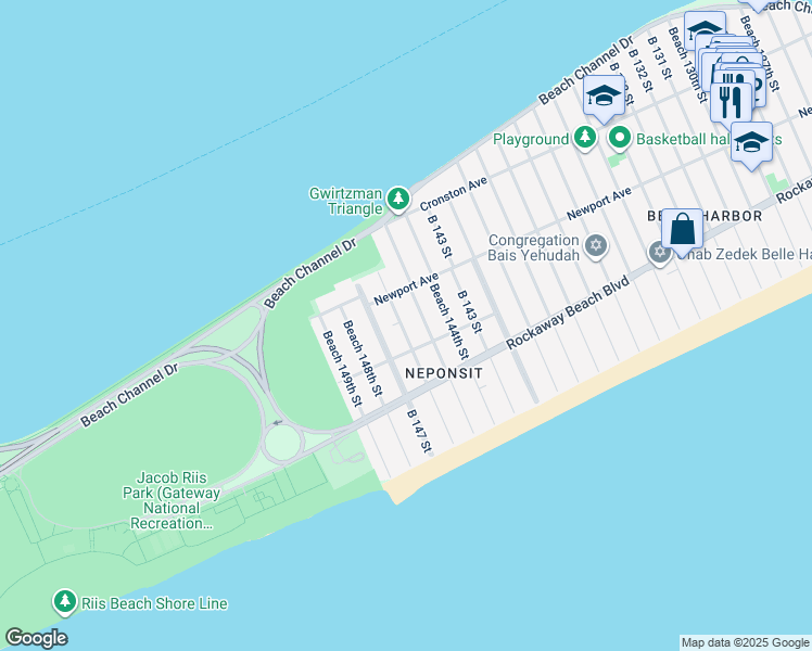 map of restaurants, bars, coffee shops, grocery stores, and more near in New York