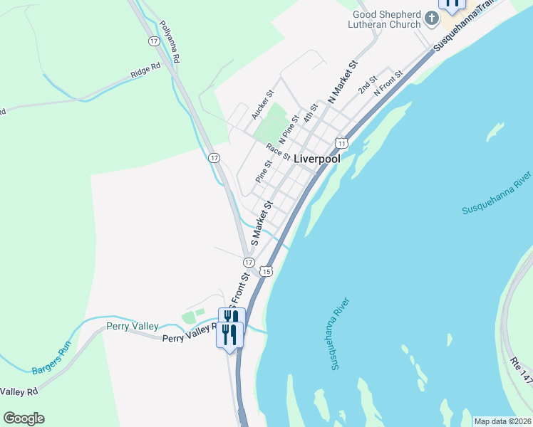 map of restaurants, bars, coffee shops, grocery stores, and more near 200 Chestnut Street in Liverpool