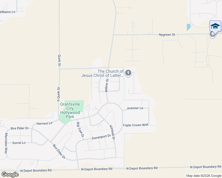 map of restaurants, bars, coffee shops, grocery stores, and more near 357 Palamino Way in Grantsville