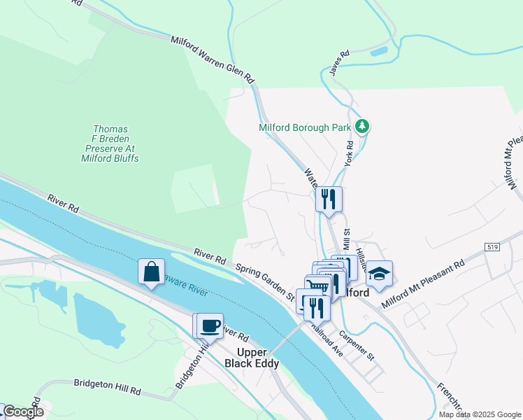 map of restaurants, bars, coffee shops, grocery stores, and more near 311 Fawnwood Drive in Milford