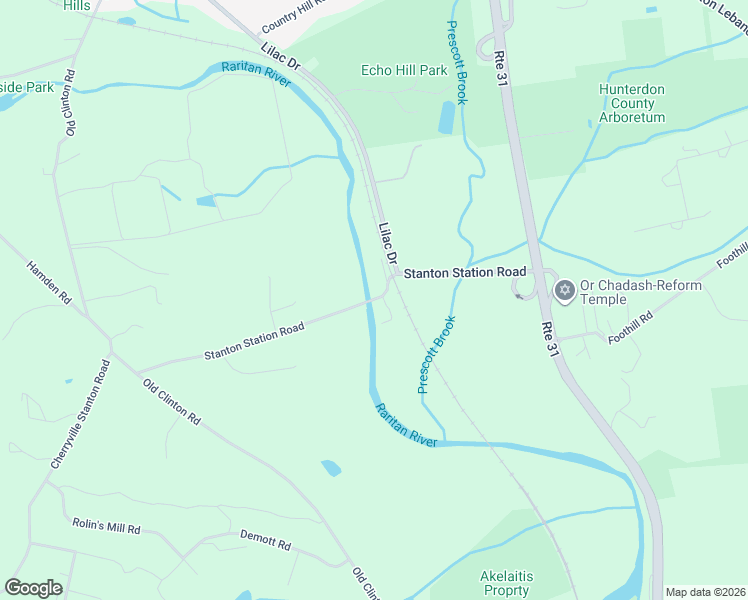 map of restaurants, bars, coffee shops, grocery stores, and more near 30 Stanton Road in Flemington