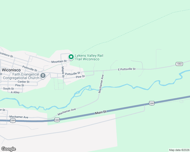 map of restaurants, bars, coffee shops, grocery stores, and more near 204 Machamer Avenue in Lykens