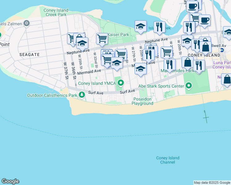 map of restaurants, bars, coffee shops, grocery stores, and more near in Brooklyn