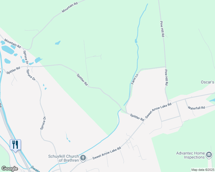 map of restaurants, bars, coffee shops, grocery stores, and more near in Pine Grove